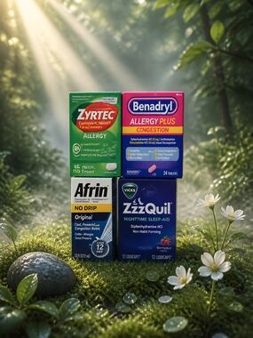 Allergy& Sleep-Aid Pack.All New & Sealed. Benadryl, Afrin, Zzquil&Zyrtec.